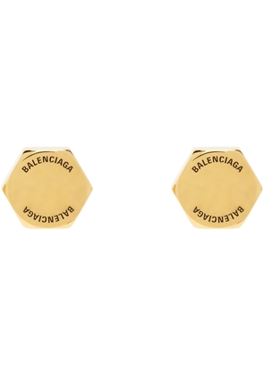 Balenciaga Gold Garage Double Screw Earrings