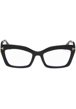 TOM FORD Black Blue-Block Cat-Eye Glasses