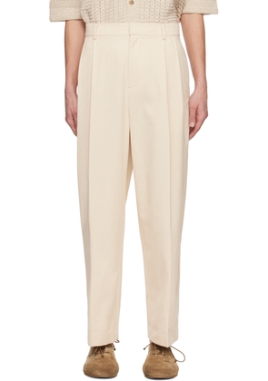LE17SEPTEMBRE Off-White Pleated Trousers