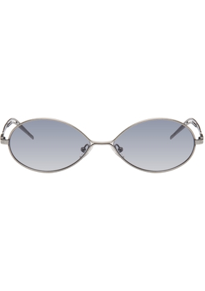 Song for the Mute SSENSE Exclusive Silver 'The Teardrop' Sunglasses
