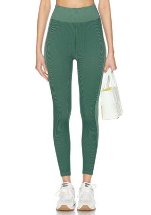 THE UPSIDE Rib Seamless 25 in Midi Pant in Pine & Matcha - Green. Size L (also in M, S, XS).
