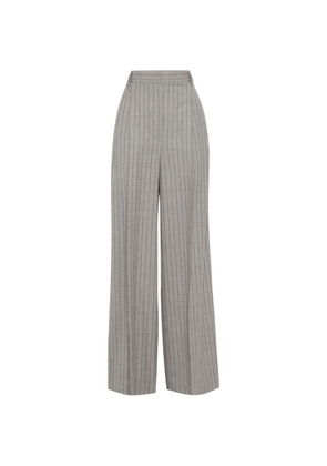 Brunello Cucinelli Virgin Wool Striped Tailored Trousers