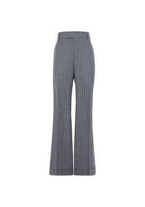 Brunello Cucinelli Virgin Wool Striped Trousers