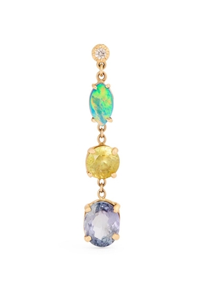 Jacquie Aiche Yellow Gold, Diamond And Mixed Gemstone Single Earring