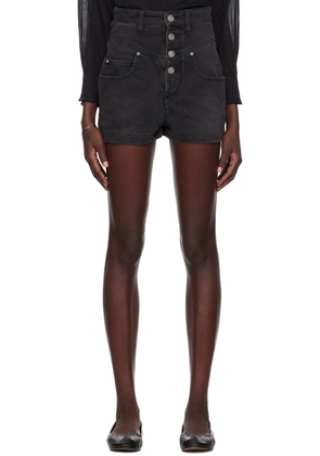 Isabel Marant Etoile Black Jovany Denim Shorts