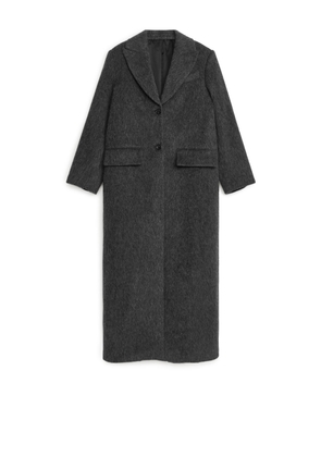 Full-Length Wool Coat - Grey