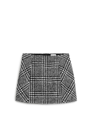 Wool Blend Mini Skirt - Beige