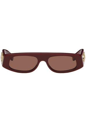 Gucci Burgundy Geometric Sunglasses