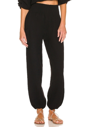 Bobi Relaxed Pant in Black. Size M, XS.