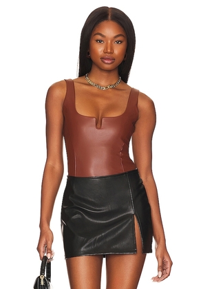 ALIX NYC Neve Bodysuit in Brown. Size XS.