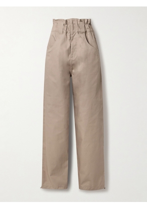 Tolu Coker - Ruched Gabardine Cargo Pants - Neutrals - x small,small,medium,large