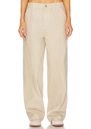 Helsa Workwear Oversized Pant in Beige. Size XL, XS.