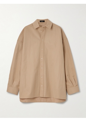 WARDROBE.NYC - Oversized Cotton-blend Drill Mini Shirt Dress - Neutrals - x small,small,medium,large,x large