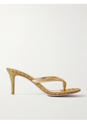 Gianvito Rossi - Yasmine 70 Leather Sandals - Gold - IT35.5,IT36,IT36.5,IT37,IT37.5,IT38,IT38.5,IT39,IT39.5,IT40,IT40.5,IT41,IT41.5,IT42
