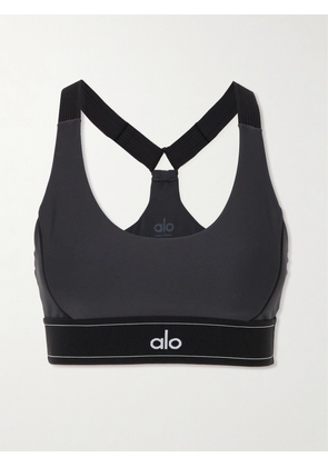 Alo Yoga - Airlift Suit Up Stretch Sports Bra - Gray - x small,small,medium,large
