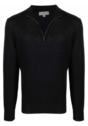 Canali knitted zip top - Black