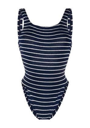 Hunza G striped square-neck swimsuit - Blue