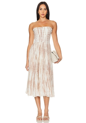 Free People Ravenna Printed Maxi in Beige. Size M, S, XL, XS.