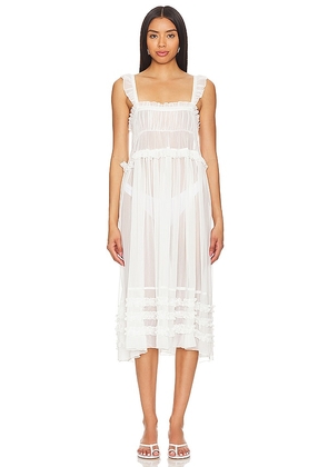 Free People X Intimately FP Moon Phase Midi in White. Size L, M, S, XS.