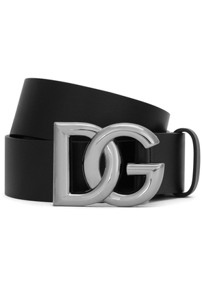 Dolce & Gabbana DG-logo leather belt - Black