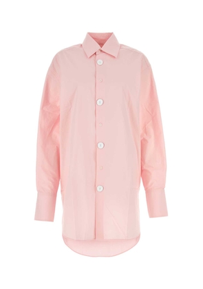 J.w. Anderson Pink Poplin Oversize Shirt
