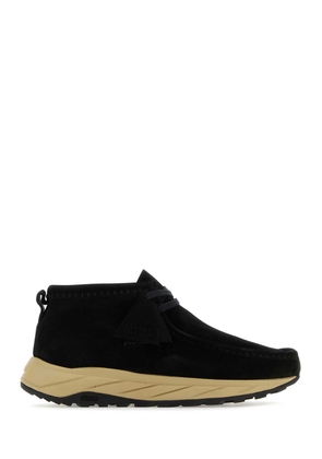 Clarks Black Suede Wallabee Eden Ankle Boots
