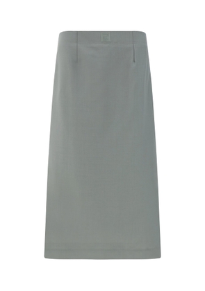 Fendi Light Grey Mohair Blend Skirt