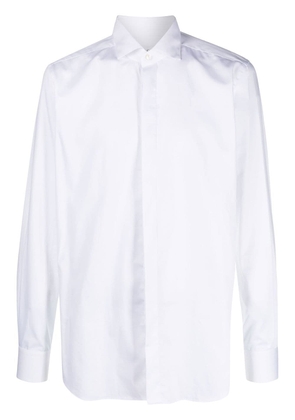 Xacus long-sleeved cotton shirt - White