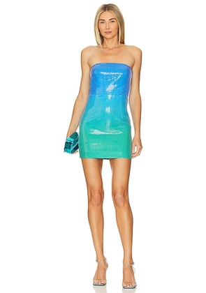 Runaway The Label Malibu Strapless Dress in Blue. Size L, M, XL, XS.