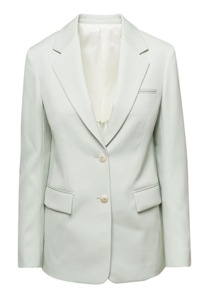 Lanvin Light Green Mono-Breasted Blazer With Pockets In Wool Woman