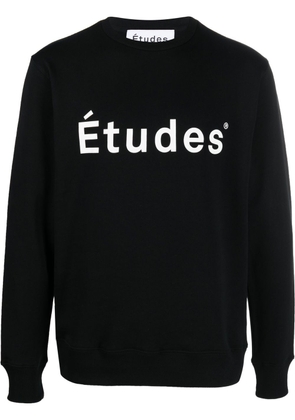 Etudes logo-print crew neck sweatshirt - Black