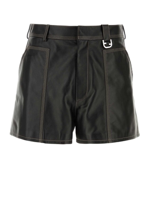 Fendi Leather Shorts