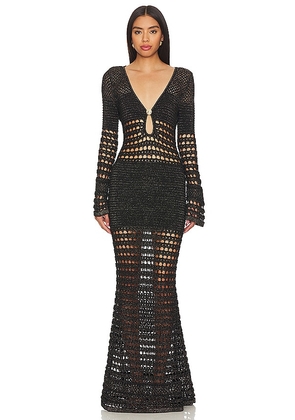 retrofete Elvana Dress in Black. Size L, S, XL, XS.