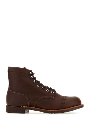 Red Wing Brown Leather Iron Ranger Ankle Boots
