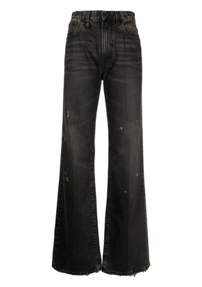 R13 paint-splatter detail jeans - Black