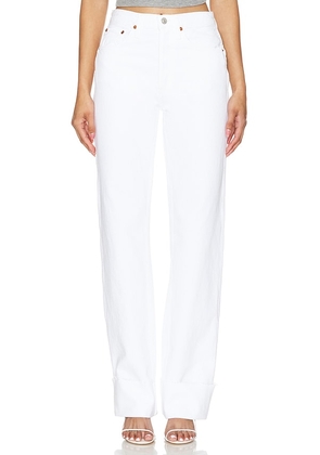 RE/DONE High Rise Loose Long in White. Size 25, 26, 27, 29, 32.