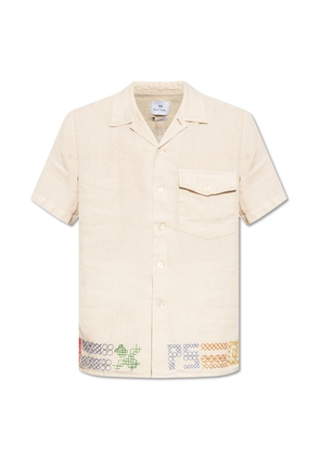 Ps By Paul Smith Linen Shirt With Short Sleeves