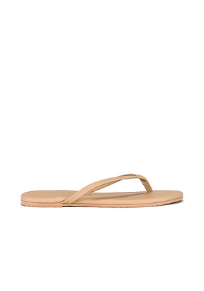 TKEES Lily Faux Leather Flip Flop in Nude. Size 6, 7, 9.
