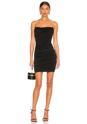 superdown Sonya Bustier Mesh Dress in Black. Size XXS.