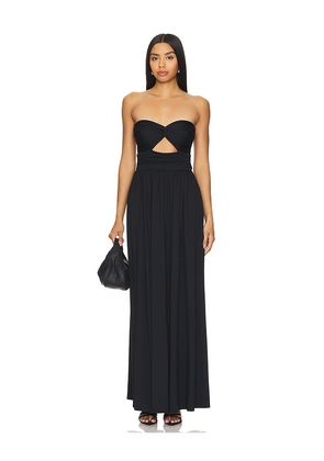 Susana Monaco Twist Front Strapless Dress in Black. Size L, S, XS.