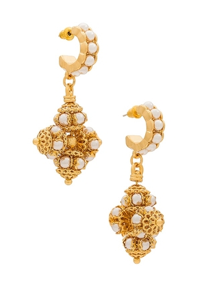 8 Other Reasons Pearly Gates Earrings in Metallic Gold.