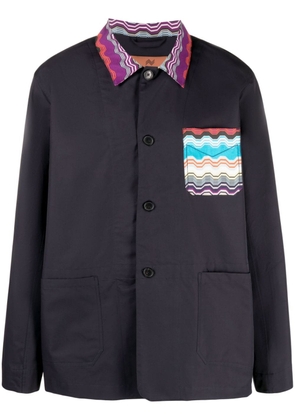 Missoni patch-pockets button-up shirt jacket - Black