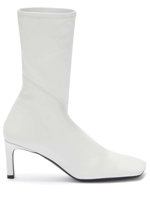 Jil Sander 70mm leather ankle boots - White