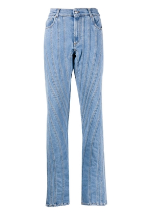 Mugler high-waisted flared jeans - Blue