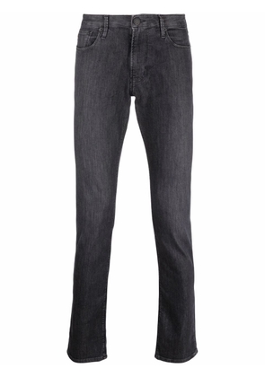 Emporio Armani mid-rise slim-cut jeans - Black