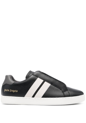Palm Angels logo-print leather sneakers - Black