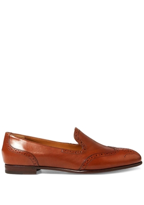 Ralph Lauren Collection Quincy perforated-detailing loafers - Brown