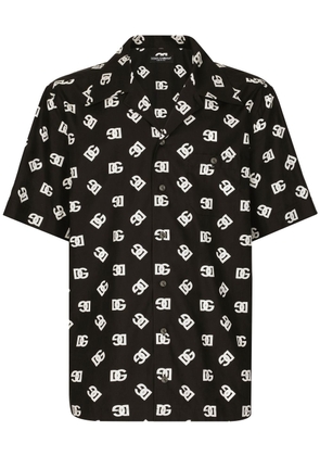 Dolce & Gabbana DG Monogram bowling shirt - Black