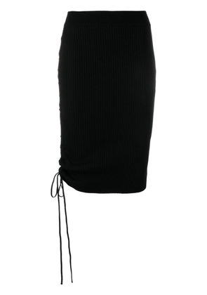 Off-White drawstring-detailed midi skirt - Black