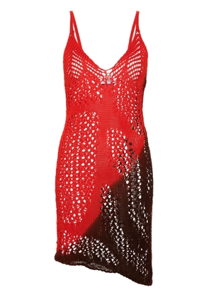 The Attico sleeveless knitted dress - Red
